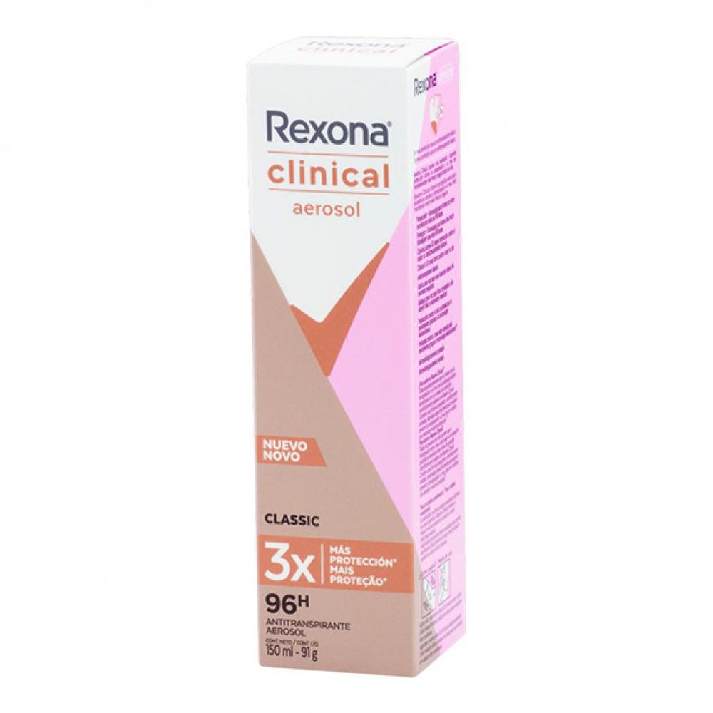 Antitranspirante Aerosol Rexona Clinical Classic 150ml (A embalagem pode  variar) - Promotop