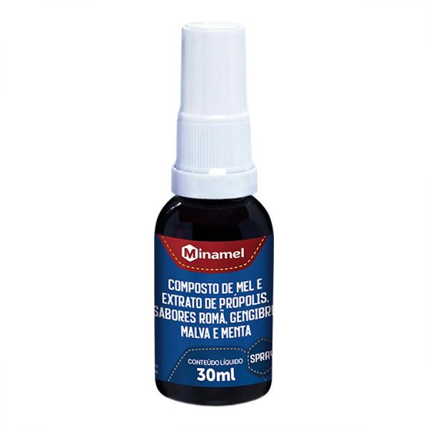 Propolis Minamel Mel/romã/gengibre/malva E Menta 30ml Propolis Minamel Mel/roma/gengibre/malva E Menta 30ml
