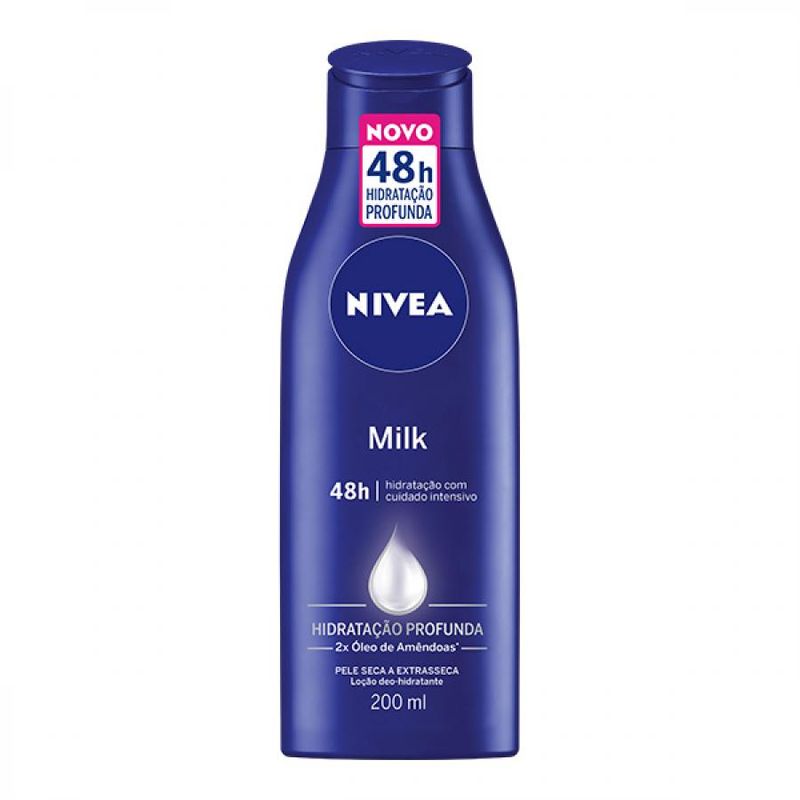 Loção Deo-hidratante Nivea Milk Extra Seca 200ml
