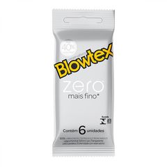 Preservativo Blowtex Zero Mais Fino Com 6 Unidades