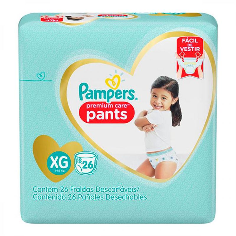 Fralda Pampers Pants Premium Care Xg Mega Com 26 Unidades - precopopular