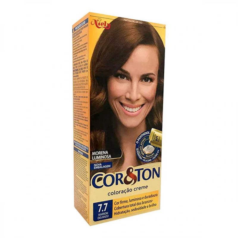 Tintura Cor E Ton 7.7 Marrom Dourado
