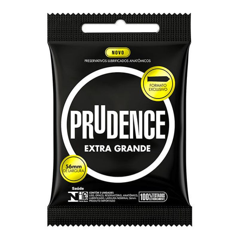 Preservativo Prudence Extra Grande Com 3 Unidades