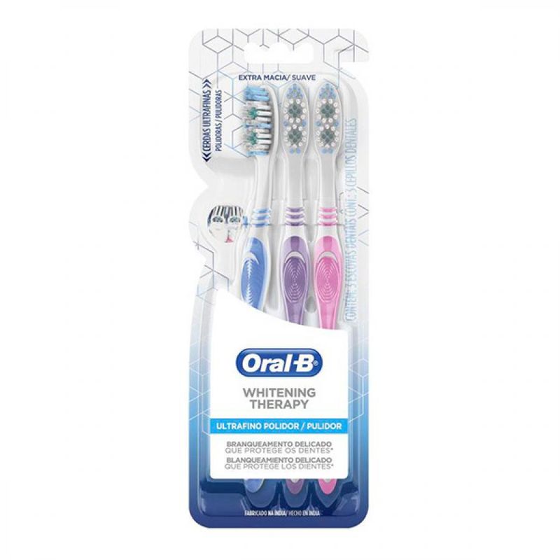 Escova Dental Oral-b Whitening Therapy Com 3 Unidades