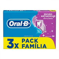 Creme Dental Oral-b Escudo Antiaçúcar 3 Unidades De 70g