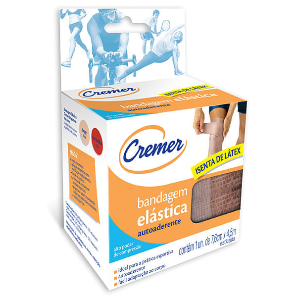 Bandagem Elástica Cremer 7,6cmx4,5m Autoaderente