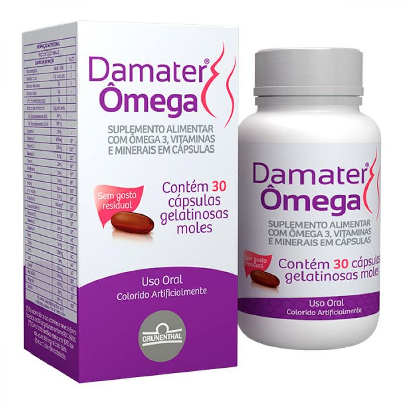 Damater Omega Com 30 Capsulas