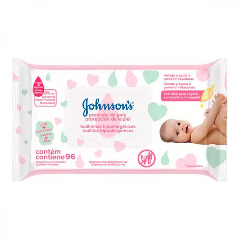 Lencos Umedecidos Johnson's Baby Extra Cuidado 96 Unidades