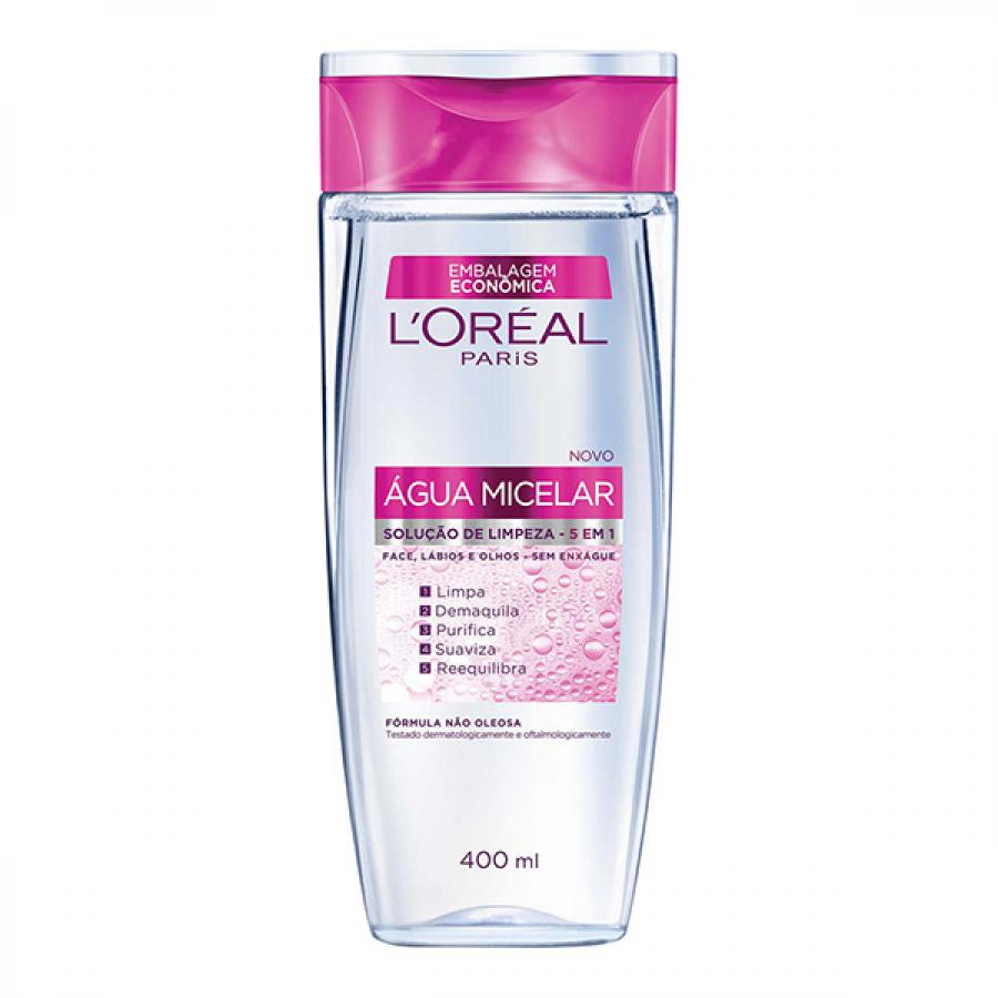 Água Micelar Loréal Solução De Limpeza 5 Em 1 400ml