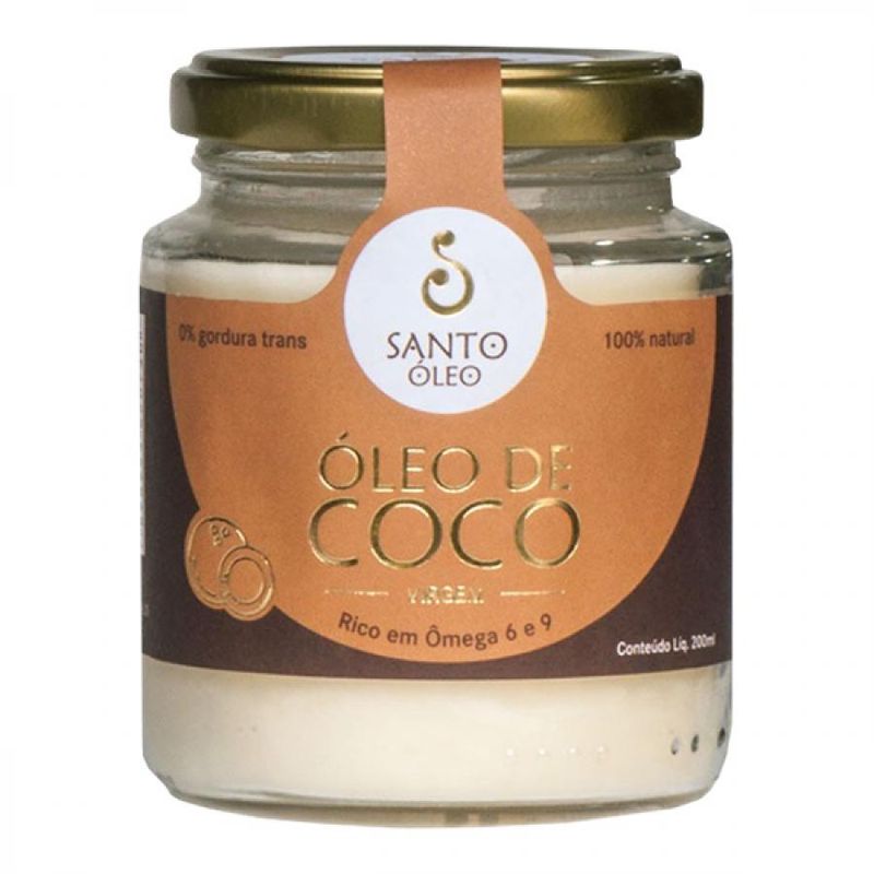 Oleo De Coco Virgem Santo Oleo 200ml