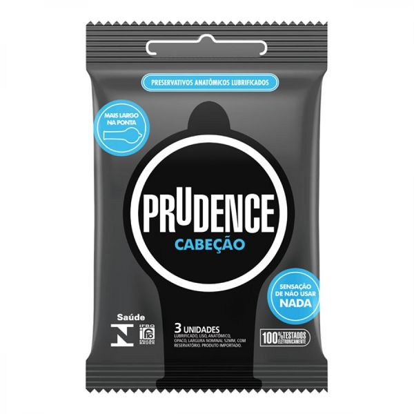 Preservativo Prudence Cabeção Com 3 Unidades Preservativo Prudence Cabecao Com 3 Unidades
