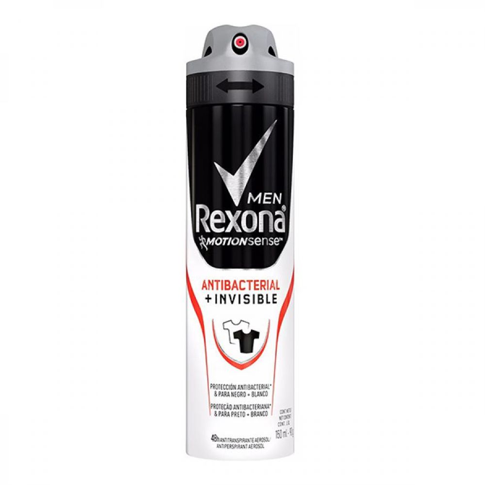 Desodorante Roll On Ou Aerosol Desodorante-Rexona-Masculino-Aerossol-Antibacterial-Invisible-90g