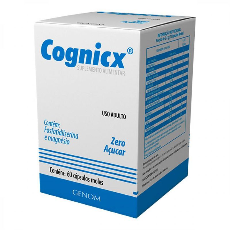 Cognicx Zero Açúcar Com 60 Cápsulas Moles