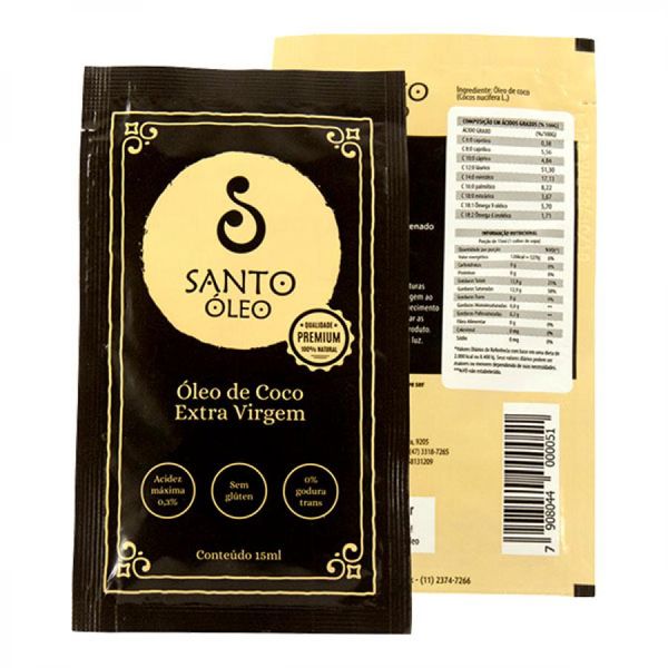 Óleo De Coco Extra Virgem Santo Óleo 15ml Oleo De Coco Extra Virgem Santo Oleo 15ml