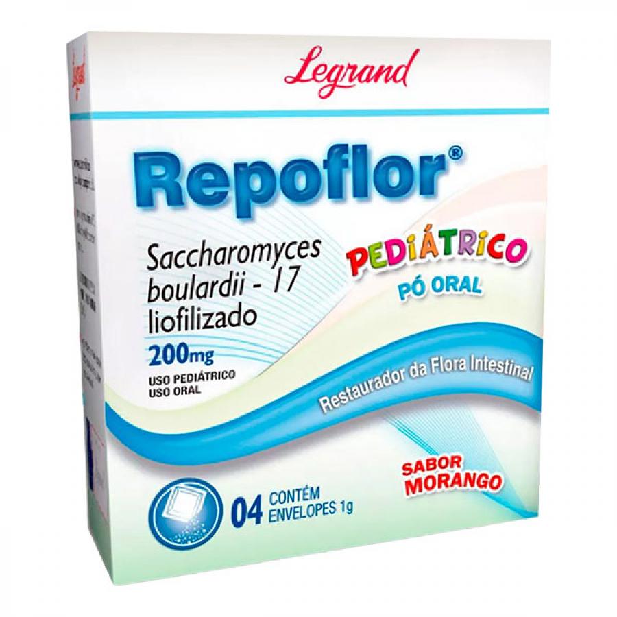 Repoflor Pediatrico 200mg Com 4 Envelopes De 1g