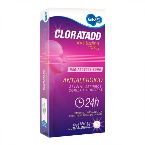 Cloratadd Loratadina 10mg Com 12 Comprimidos
