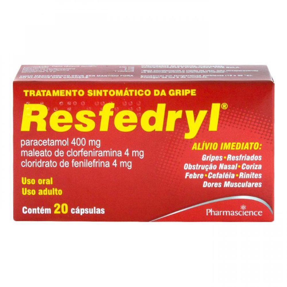 Resfedryl Com 20 Cápsulas - precopopular