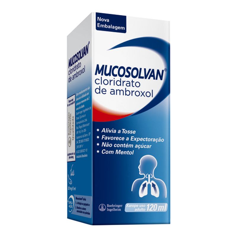 Mucosolvan 15mg/5ml Xarope Com 120ml Pediátrico