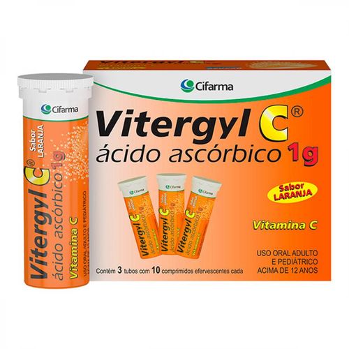 Vitergyl C 1g Com 30 Comprimidos Efervescentes