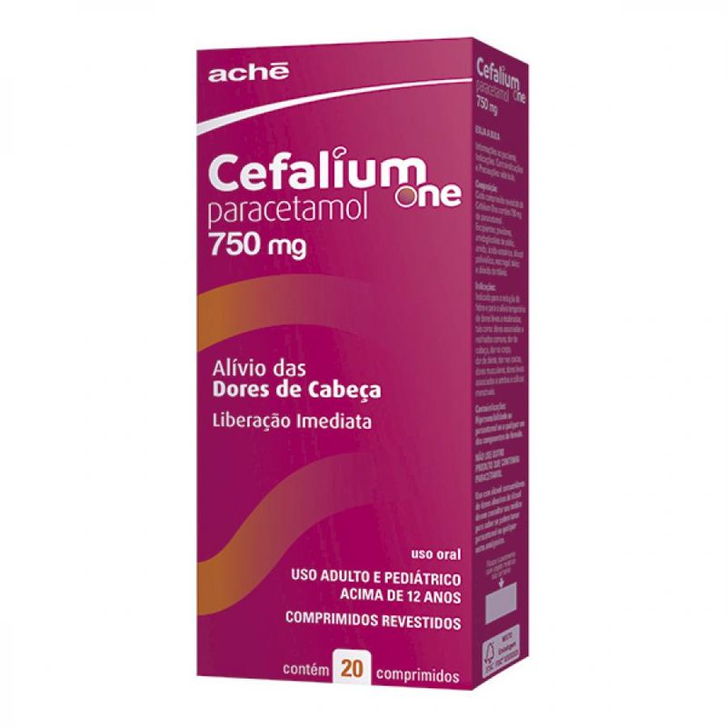 Cefalium One 750mg Com 20 Comprimidos Revestidos