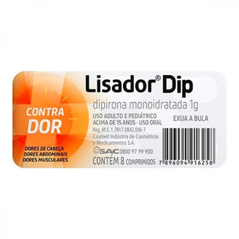 Lisador Dip 1g 8 Comprimidos - precopopular
