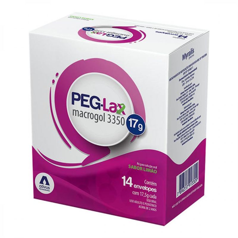 Peg-lax 14 Sachês Sabor Limão Peg-lax 14 Saches Sabor Limao