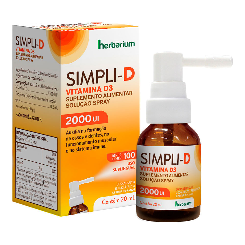 Simpli D Vitamina D 2000ui Spray Sublingual 20ml