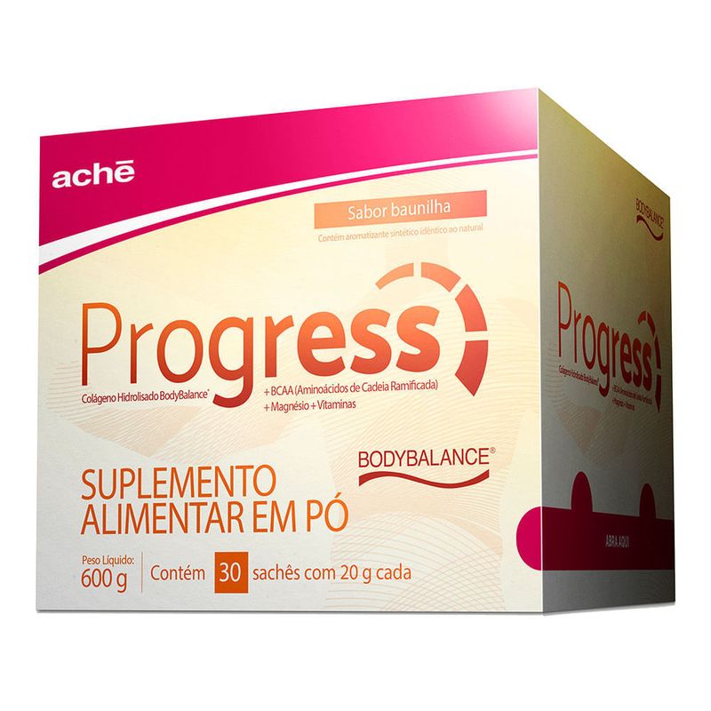 Progress Sabor Baunilha Com 30 Saches De 20g