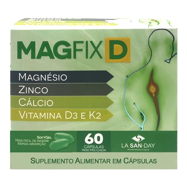 Magfix D La San-day 1000mg Sem Acucar Com 60 Capsulas