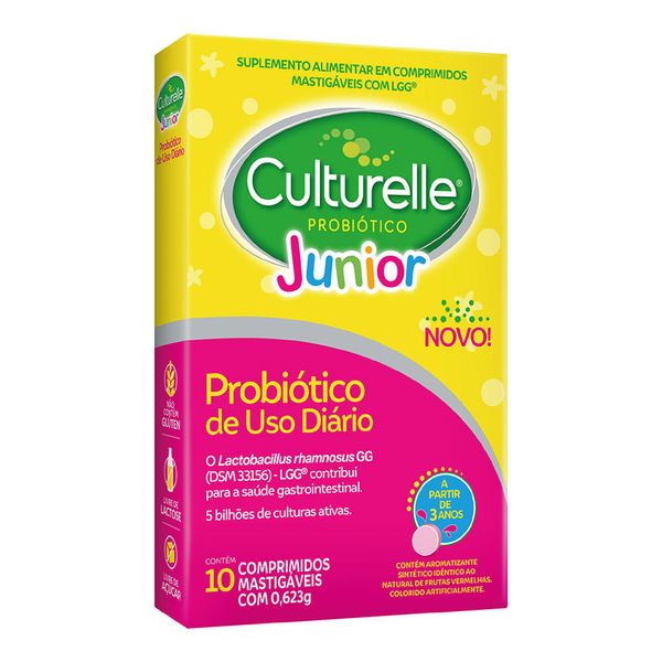 Culturelle Probiótico Junior 0,623g Com 10 Comprimidos Mastigáveis Culturelle Probiotico Junior 0,623g Com 10 Comprimidos Mastigaveis
