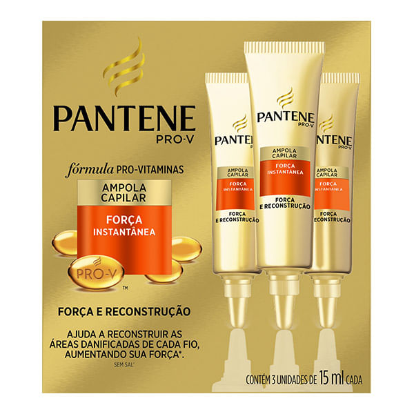 Ampola Pantene Forca Instantanea 3 Unidades De 15ml