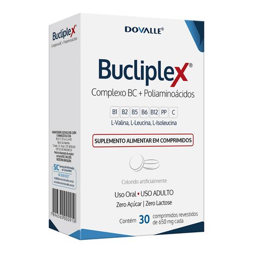 BUCLIPLEX COM 30 COMPRIMIDOS REVESTIDOS 650MG