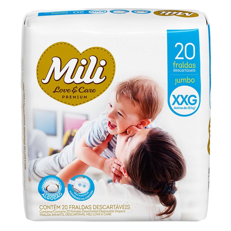 Fralda Mili Love Care Giga – Clube Baby Promoções para Mamães e Bebês