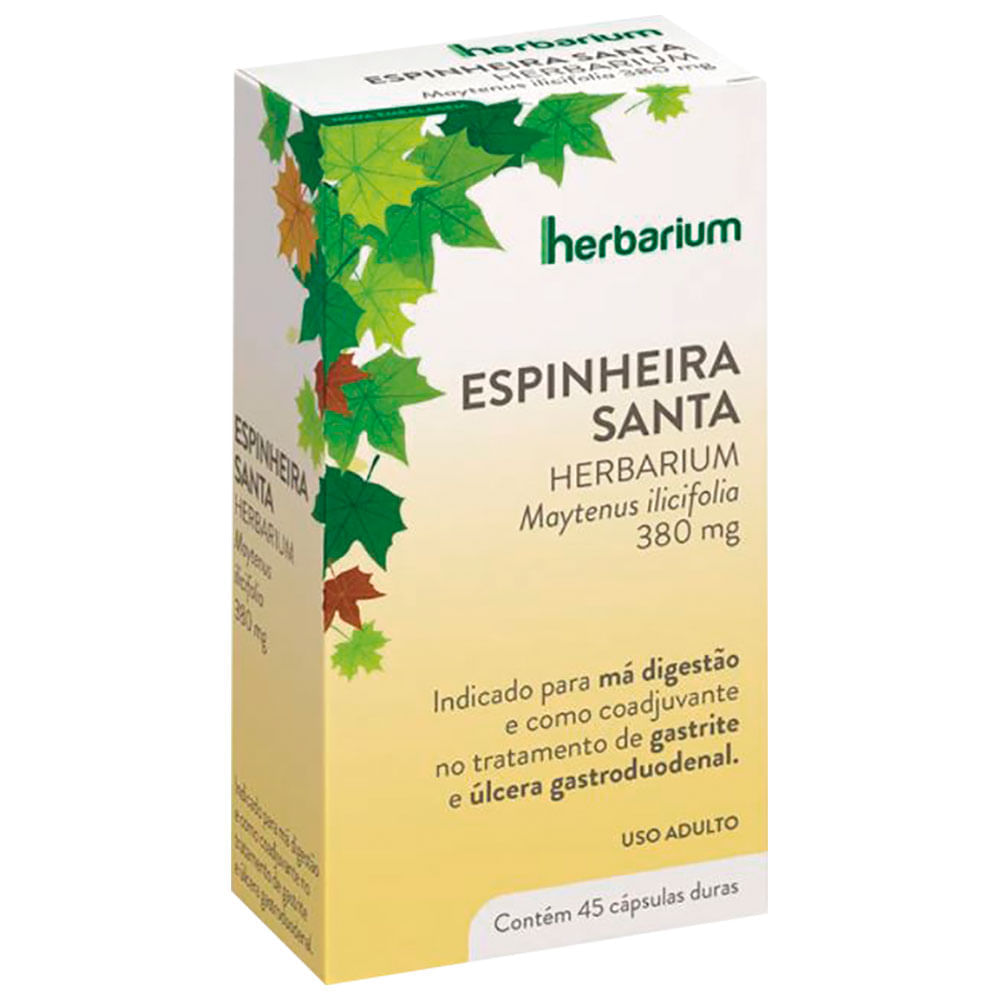 Espinheira Santa Herbarium 380mg Com 45 Cápsulas
