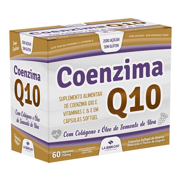 Coenzima Q10 Lasanday Com 60 Capsulas 750mg