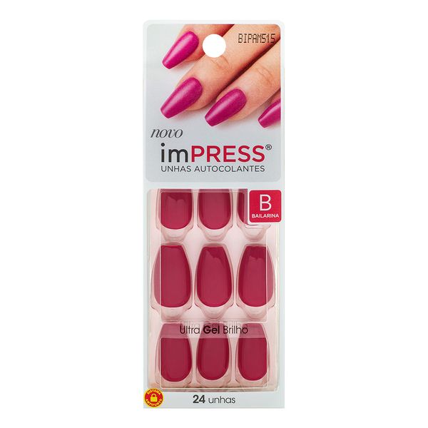 Unhas Posticas Kiss New York Impress Com 24 Ruby Bailarina