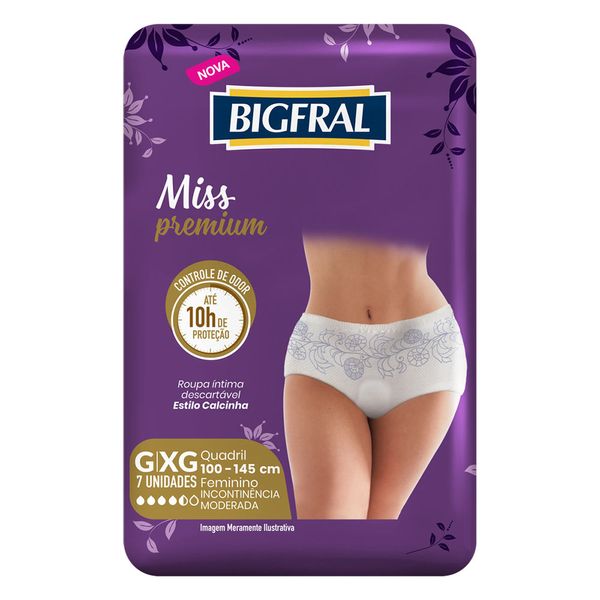 Roupa Intima Bigfral Com 7 Unidades Miss Premium G/xg