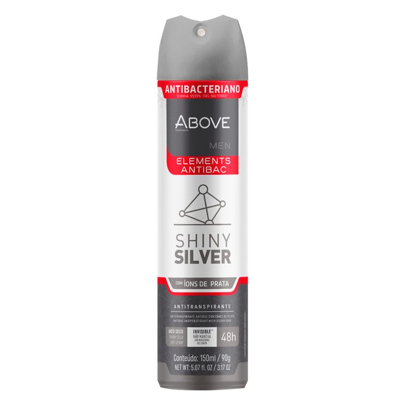 Desodorante-Above-Masculino-Elements-Antibac-150ml-Aerossol-Shiny-Silver