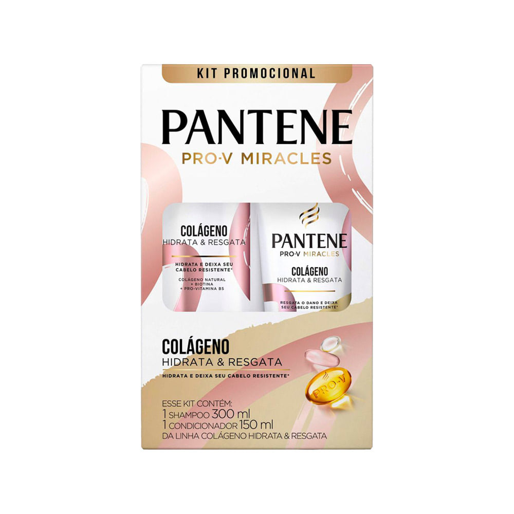 Shampoo E Condicionador Pantene Pro-v Miracles 300ml+150ml Colageno  Especial