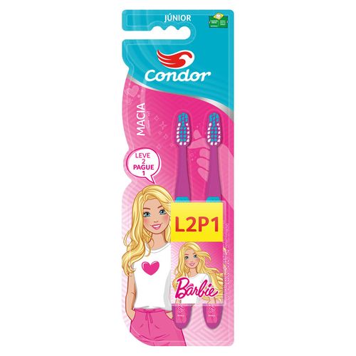Escova-Dental-Condor-Barbie-Junior-Leve-2-Pague-1-Macia-Especial