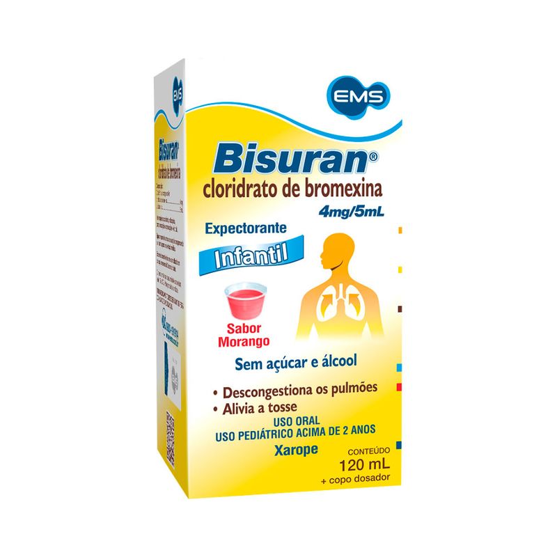 Bisolvon Expectorante Infantil Xarope 120ml 4mg/5ml