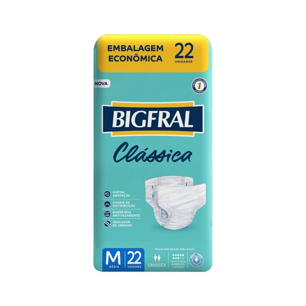 Fralda Bigfral Geriatrica Classica C/22 Tam.m