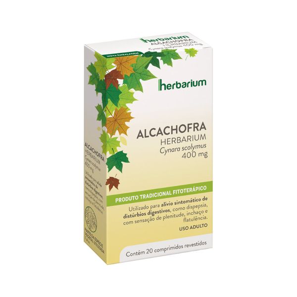 Alcachofra Herbarium Com 20 Comprimidos Revestidos 400mg
