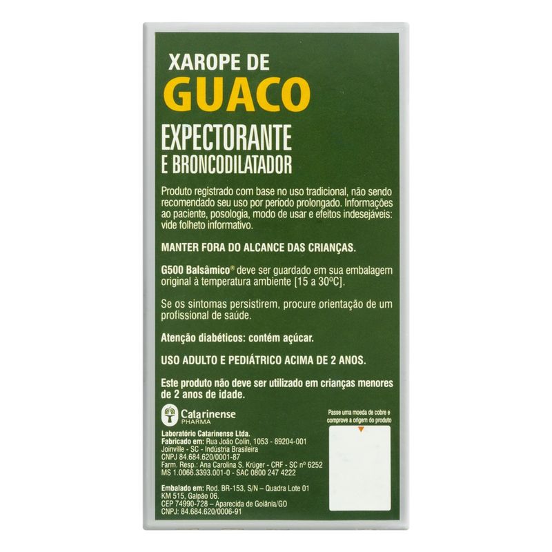 GUACO XAROPE EXPECTORANTE HERBARIUM 0,5ML/5ML 120ML