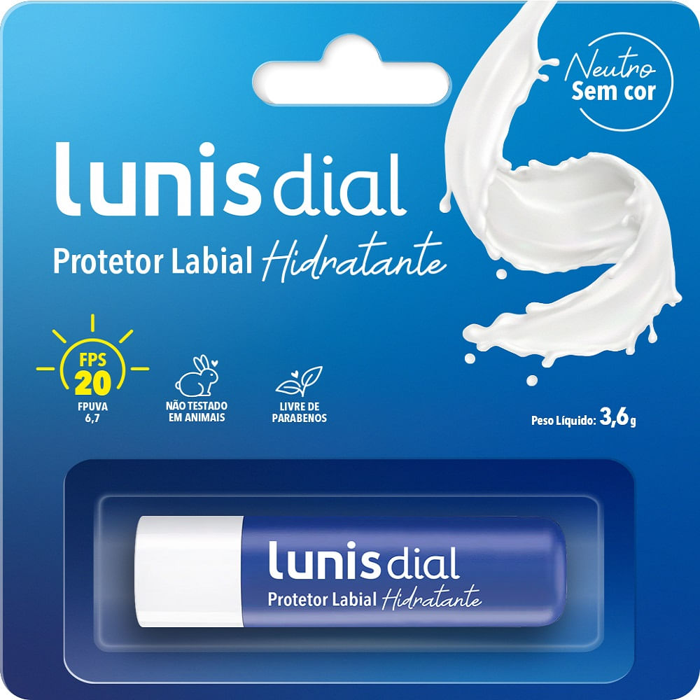 Protetor Labial Lunis Dial Neutro Fps20 3,6 Gramas - precopopular