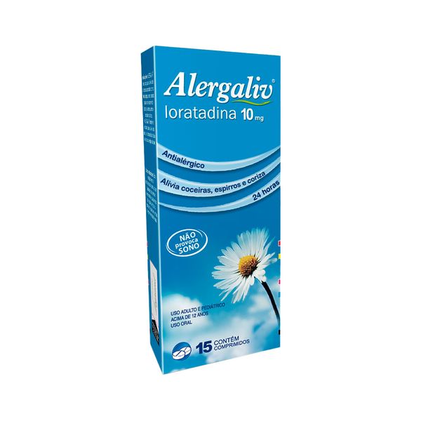 Alergaliv Loratadina 10mg Com 15 Comprimidos