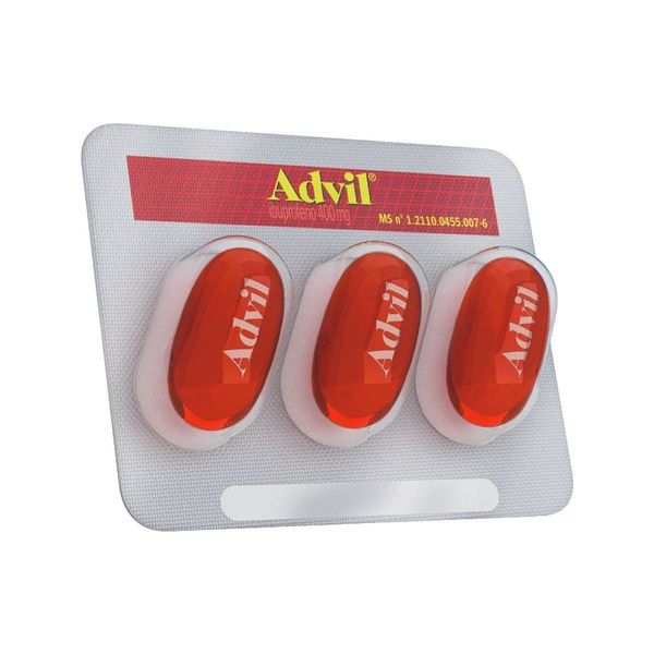 Advil Alívio Rápido Da Dor De Cabeça E Enxaqueca Com Ibuprofeno 400mg, 3 Cápsulas Advil Alivio Rapido Da Dor De Cabeca E Enxaqueca Com Ibuprofeno 400mg, 3 Capsulas
