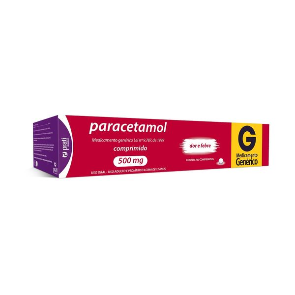 Paracetamol Prati 500mg Com 10 Comprimidos Gen