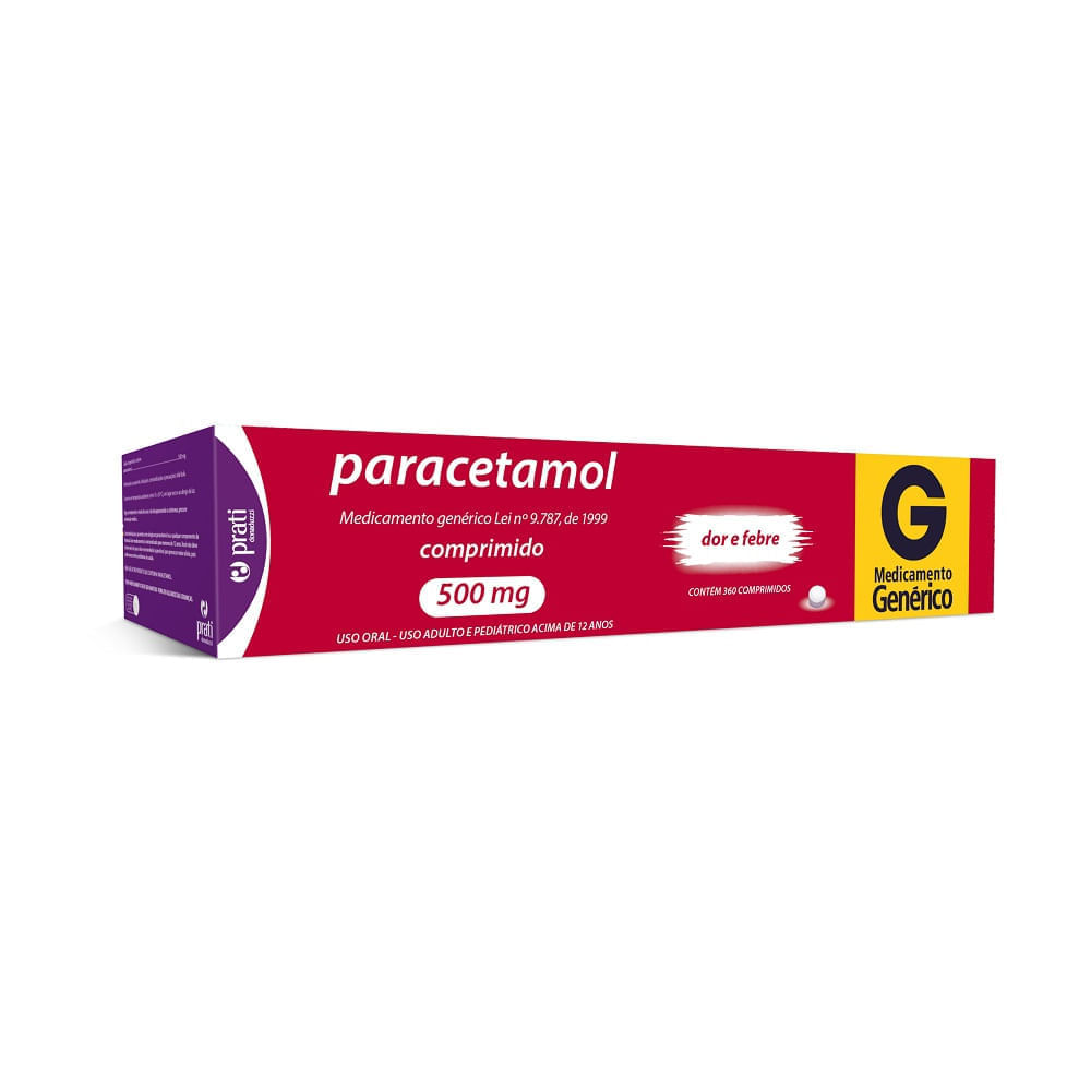 Paracetamol Prati 500mg Com 10 Comprimidos Gen