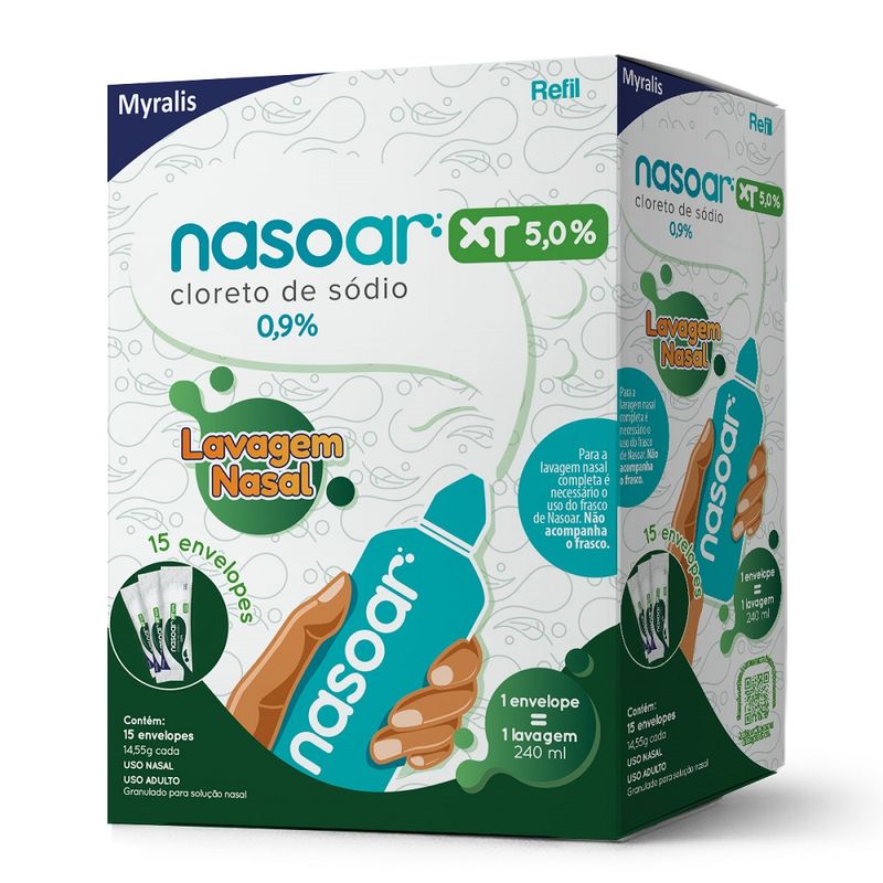 Nasoar Lota 0,9% Granulado Para Solução Nasal 15 Envelopes +